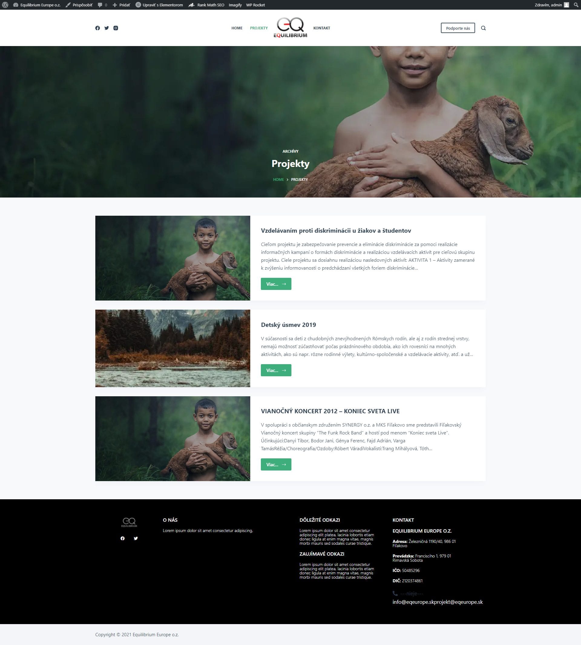 eqeurope - archýv projektov